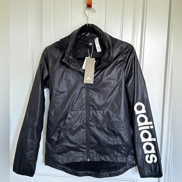 NWT ADIDAS Linear Packable Windbreaker - Picture 2 of 6